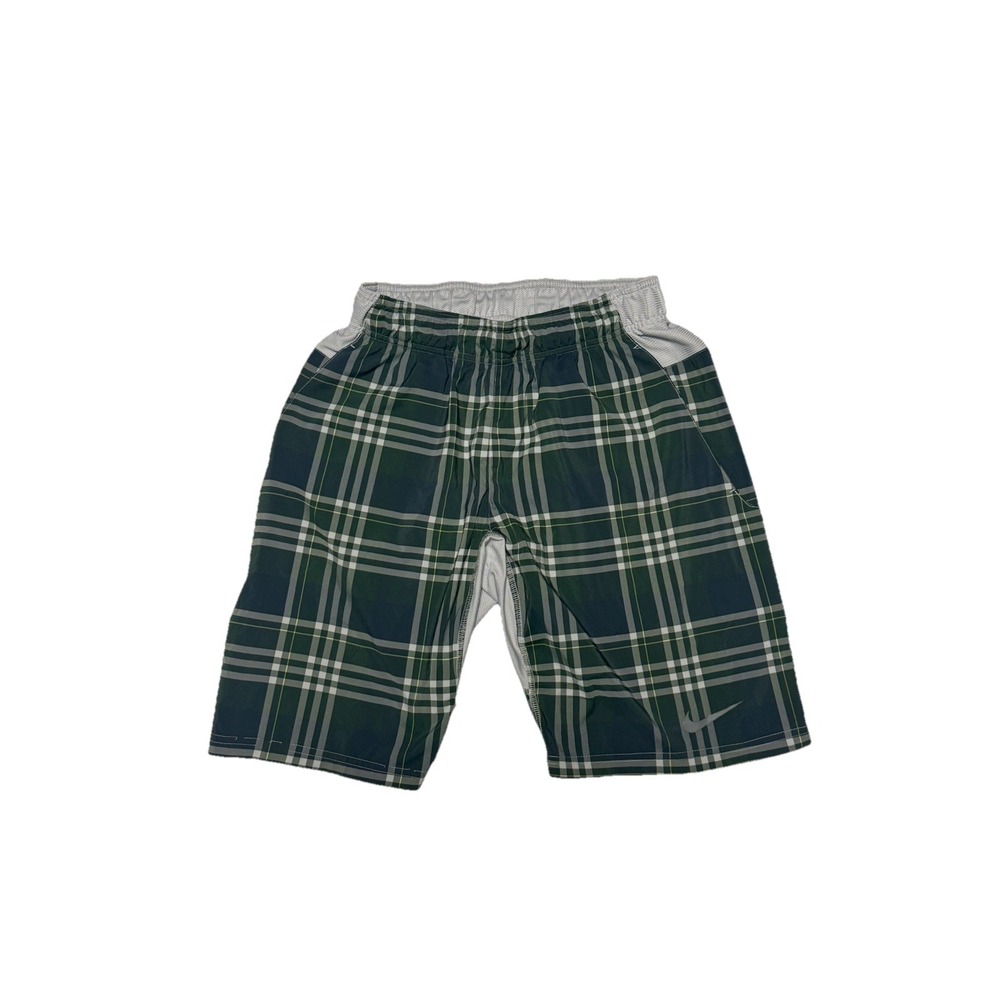 MENS S SMALL NIKE DRI-FIT‎ GLADIATOR PLAID TENNIS SHORTS COURT